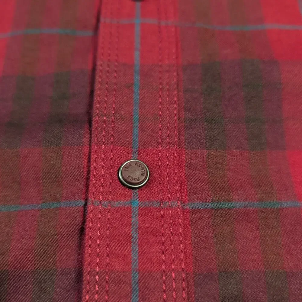 The North Face A36Q 2013 Mens L Plaid Outdoor Shirt Gorpcore Red Black